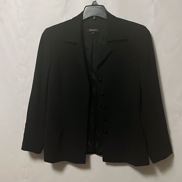 ESCADA CAREER BLACK SKIRT‎ SUIT SIZE 38 - Picture 6 of 14
